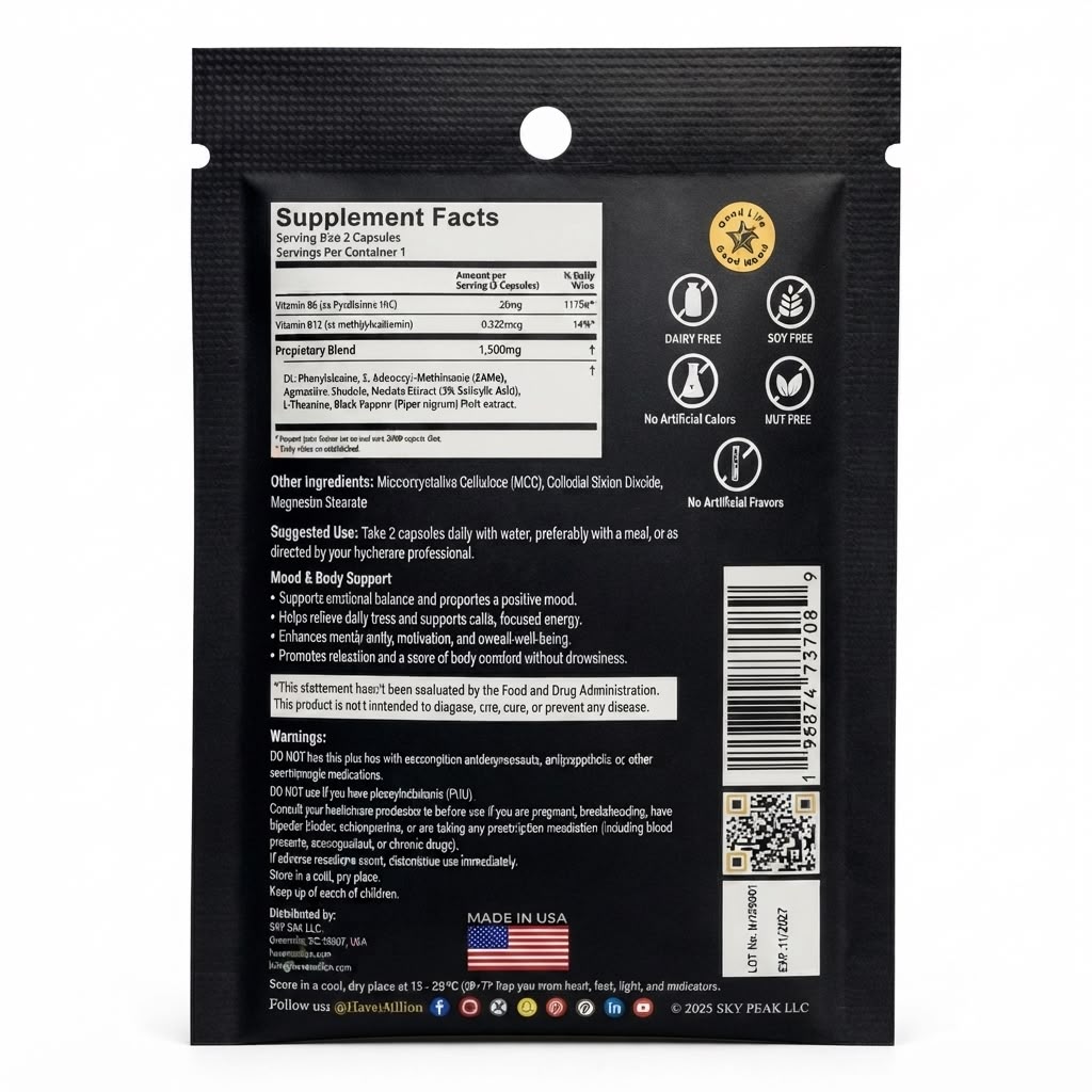 Have Million™ Mood Balance
30-Day Supply | 2 Capsules Daily